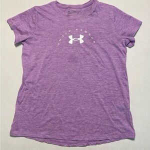 Under Armour Loose Fitting Short Sleeve Tee Girls XL Purple Shirt